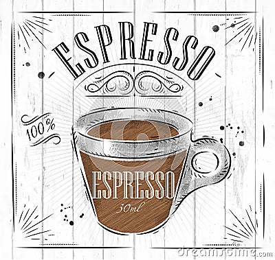 Poster espresso Vector Illustration