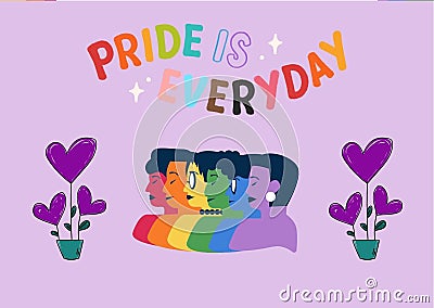 Pride is everyday with a rainbow Stock Photo