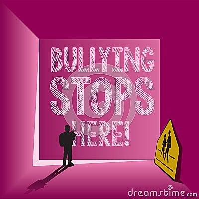 Bullying Stops here Vector Illustration