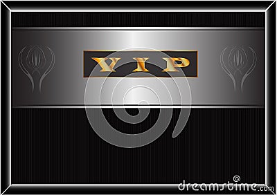 Poster with a gold inscription `VIP` Stock Photo