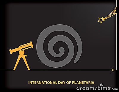 Poster International Day of Planetaria Vector Illustration