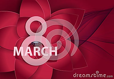 Poster International Happy Women s Day 8 March Floral Greeting c Vector Illustration