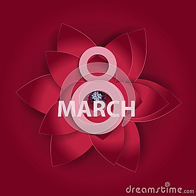 Poster International Happy Women s Day 8 March Floral Greeting c Vector Illustration