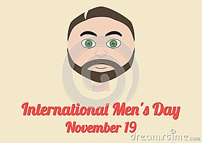 Poster for International Mens Day (November 19) Stock Photo