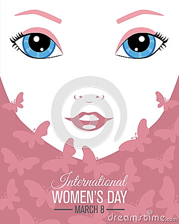 Poster international women`s day Vector Illustration