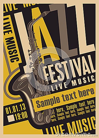 Poster for the jazz festival Vector Illustration