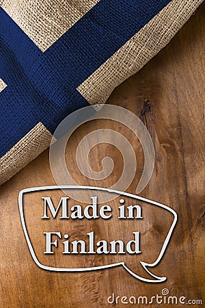 Poster made in Finland Stock Photo