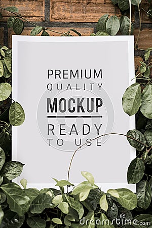 Poster mockup premium advertisement decoration Stock Photo