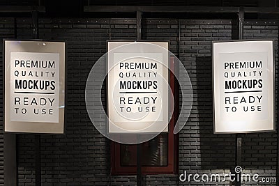 Poster mockup premium isolated outdoor Stock Photo