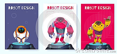 Poster Next Generation Creative Robot Design. Vector Illustration