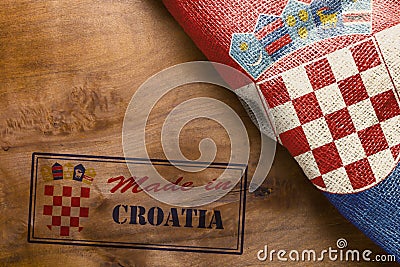 Poster with print Made in Croatia Stock Photo