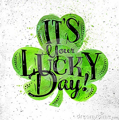 Poster St Patrick clover Vector Illustration