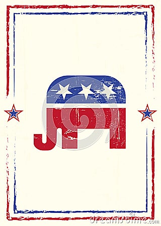 Grunge republican background Vector Illustration