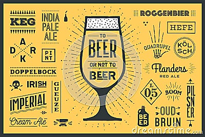 Poster To Beer Or Not To Beer Vector Illustration