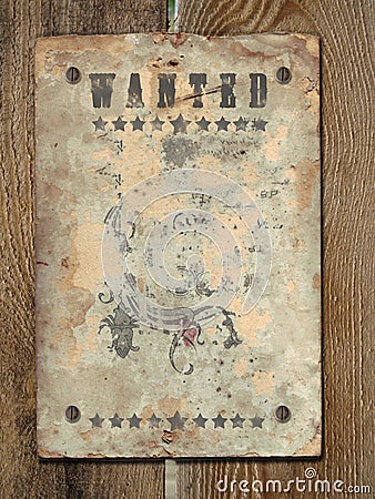 Poster Wanted Stock Photo