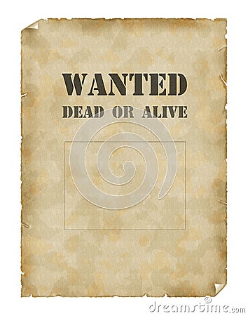 Poster Wanted dead or alive Stock Photo