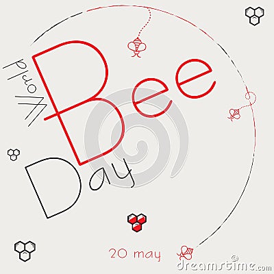 Poster World Bee Day Vector Illustration