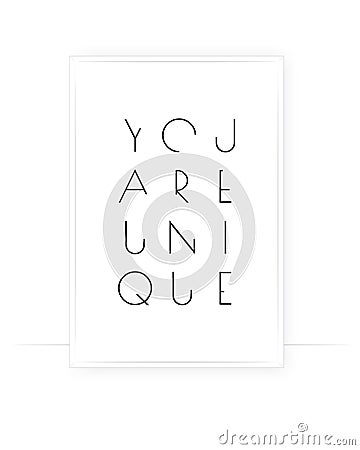 You are unique, vector Vector Illustration