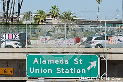 Posters around the Metropolitan Detention Center. Editorial Stock Photo