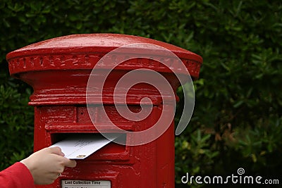 Posting a letter Stock Photo