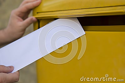 Posting a Letter Stock Photo