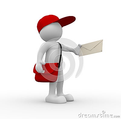 Postman Stock Photo