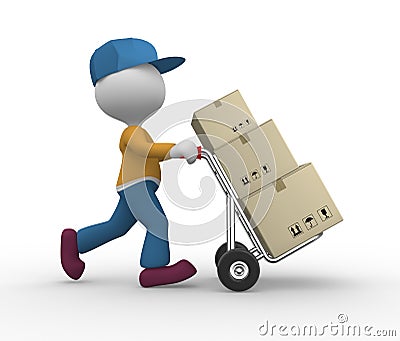 Postman Stock Photo