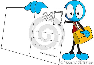 Postman cartoon Stock Photo