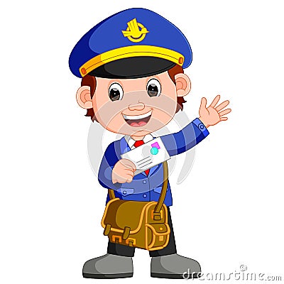 Postman cartoon Vector Illustration