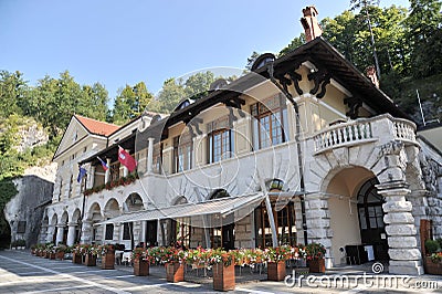 Postojna cave entry Stock Photo