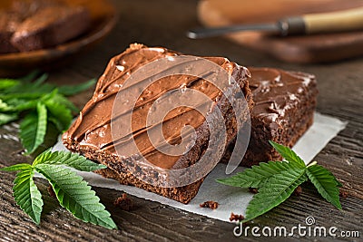 Pot Brownies Stock Photo