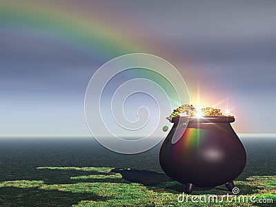 Pot of Gold Stock Photo