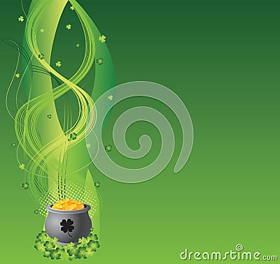 Pot of gold Vector Illustration