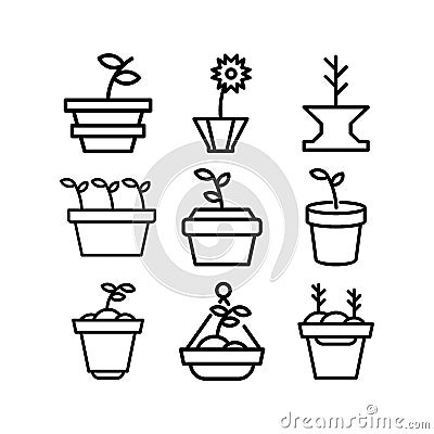Pot icon or logo isolated sign symbol vector illustration Vector Illustration
