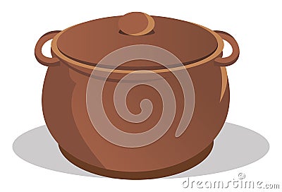 Pot with lid Vector Illustration