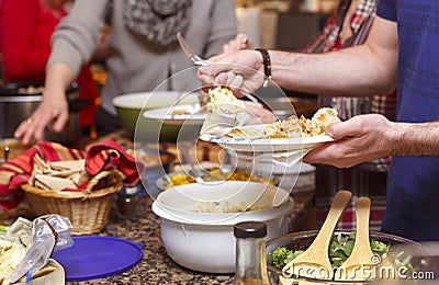 Pot Luck Dinner Stock Photo