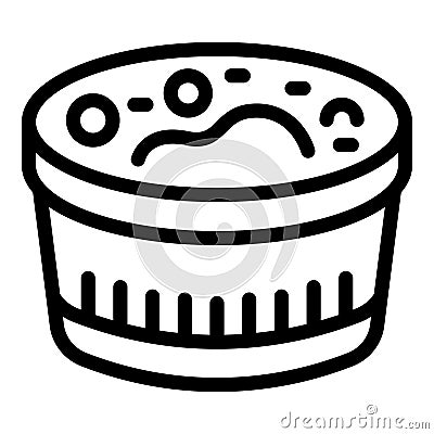 Pot street soup icon outline vector. Snack food Vector Illustration