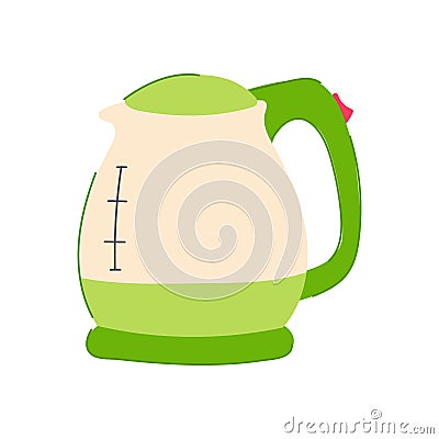 pot teapot electric cartoon vector illustration Vector Illustration