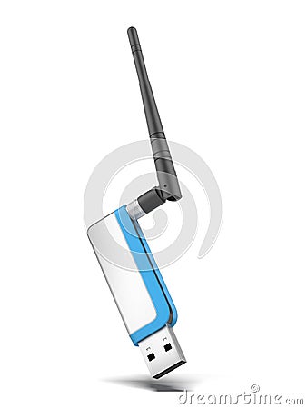 Potable USB wireless adapter Stock Photo