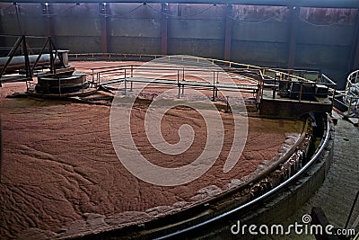 Potash flotation tank Stock Photo