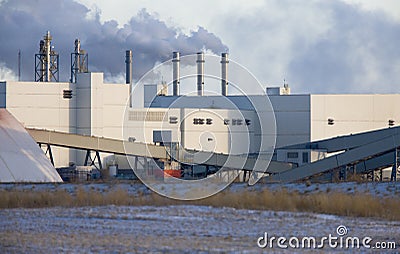 Potash Mine Saskatchewan Stock Photo