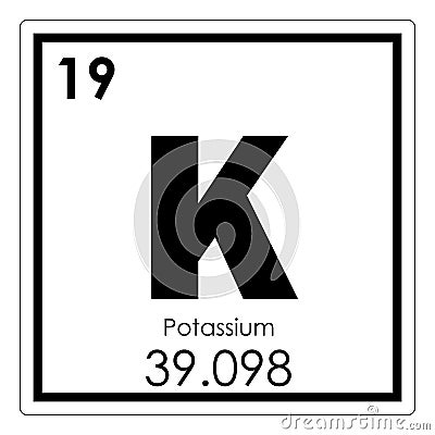 Potassium chemical element Stock Photo