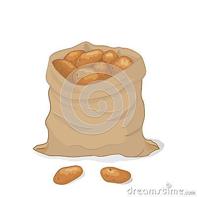 Potato in a bag. Vector illustration Vector Illustration