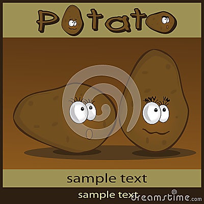 Potato cartoon Vector Illustration