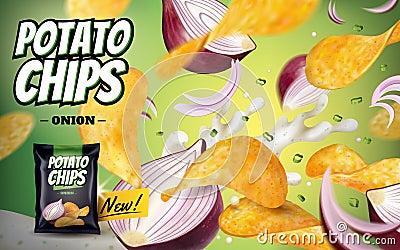 Potato chip ads Cartoon Illustration