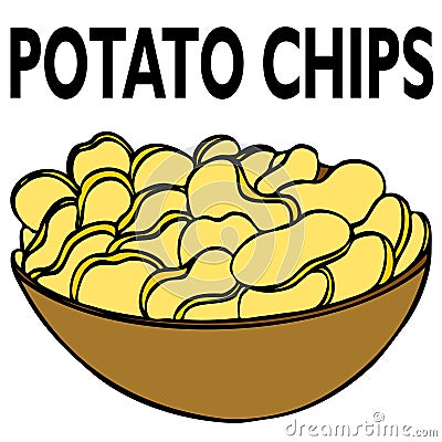 Potato Chips Vector Illustration