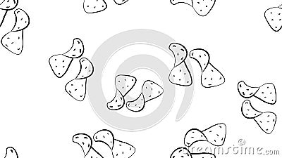 Potato chips background. Seamless pattern corrugated small piece. Vector illustration Vector Illustration