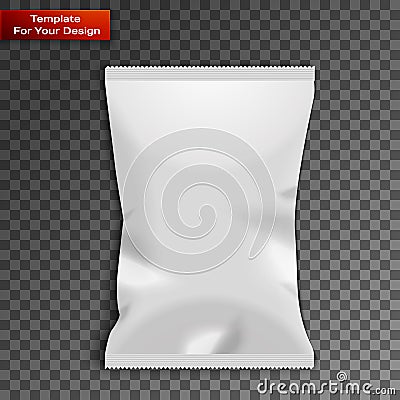 Potato chips plastic packaging Vector Illustration