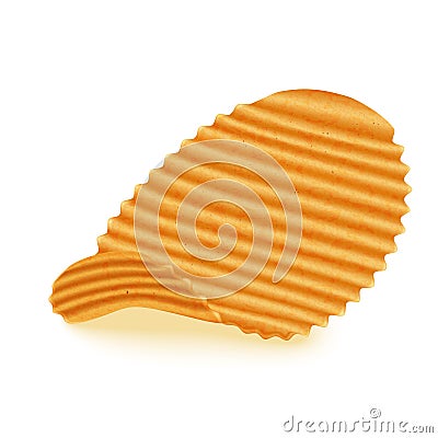 Potato chips ribbed Vector Illustration