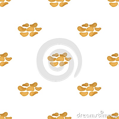 Potato chips with seasoning. Snack to beer. Pub single icon in cartoon style vector symbol stock illustration. Vector Illustration